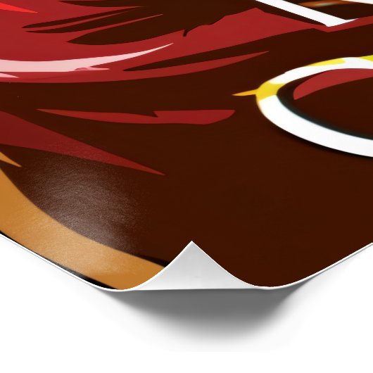 Christmas with Beagle Poster (Ecke)