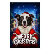 Christmas with Border Collie Poster (Vorderseite)