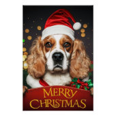 Christmas with Cocker Spaniel Poster (Vorderseite)