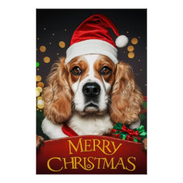 Christmas with Cocker Spaniel Poster