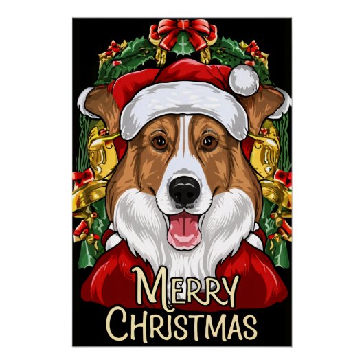 Christmas with Collie Poster (Vorderseite)