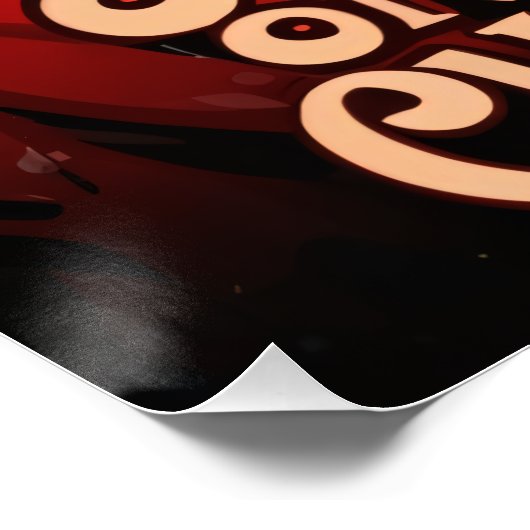 Christmas with German Shepherd Poster (Ecke)