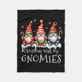 Christmas With My Gnomies Buffalo Plaid Gnome Fami Fleecedecke (Vorderseite)