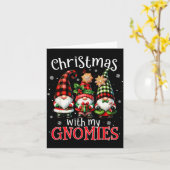 Christmas With My Gnomies Buffalo Plaid Gnome Fami Karte (Gelbe Blume)