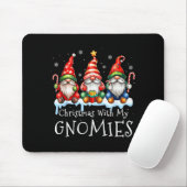 Christmas With My Gnomies Buffalo Plaid Gnome Fami Mousepad (Mit Mouse)