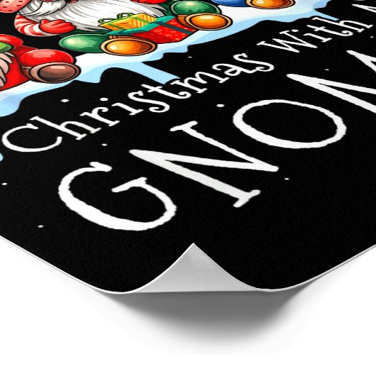 Christmas With My Gnomies Buffalo Plaid Gnome Fami Poster (Ecke)