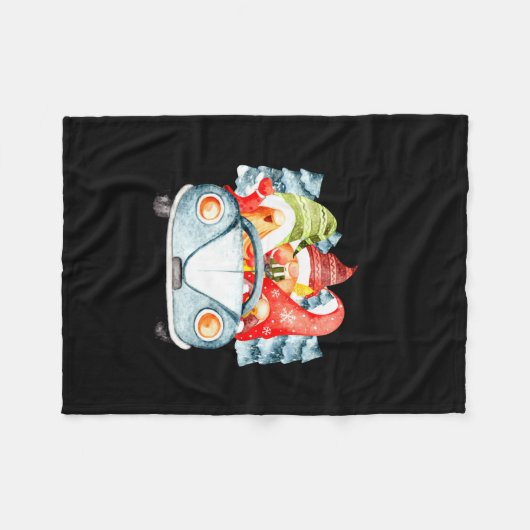 Christmas With My Gnomies Family Christmas Reunion Fleecedecke (Vorderseite (Horizontal))