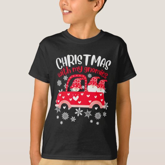 Christmas With My Gnomies ,funny Christmas Pajamas T-Shirt (Vorderseite)