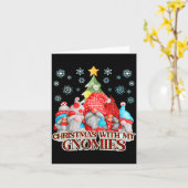 Christmas With My Gnomies Plaid Gnome Group Pajama Karte (Gelbe Blume)