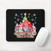 Christmas With My Gnomies Plaid Gnome Group Pajama Mousepad (Mit Mouse)