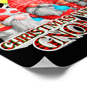 Christmas With My Gnomies Plaid Gnome Group Pajama Poster (Ecke)