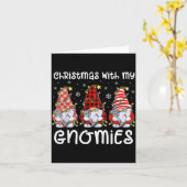Christmas With My Gnomies Xmas Gnome Family Christ Karte (Gelbe Blume)
