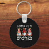 Christmas With My Gnomies Xmas Gnome Family Christ Schlüsselanhänger (Vorderseite)
