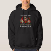 Christmas With My Lunch Lady Gnomies Plaid Red Gno Hoodie (Vorderseite)