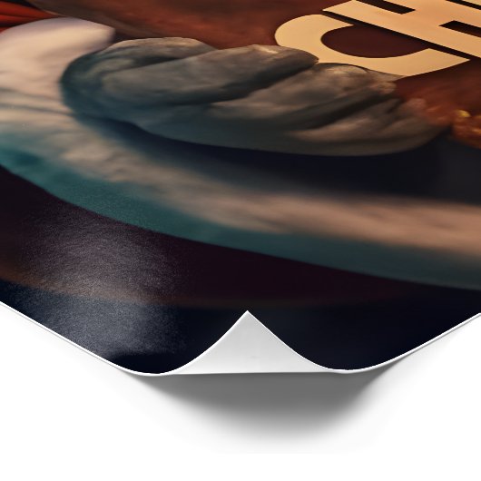 Christmas with Pug Poster (Ecke)