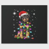Christmas With Rottweiler Dog Geschenkpapier (Flach)