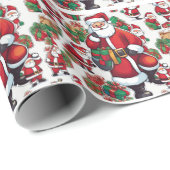 Christmas with Santa Geschenkpapier (Rolleneckpunkt)