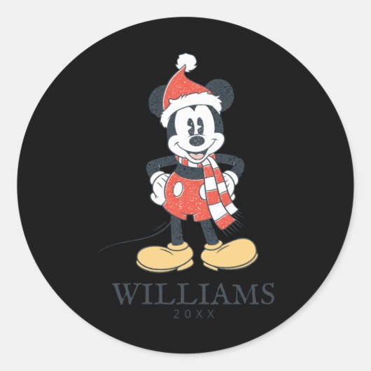 Christmas With Santa Hat  Runder Aufkleber (Vorderseite)