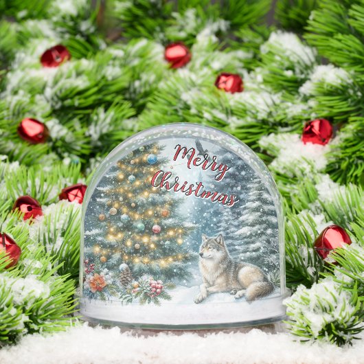 Christmas Wolf Winter Snow Globe Schneekugeln (Weihnachten)