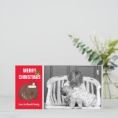 Christmas Wombat Foto Feiertagskarte (Stehend Vorderseite)