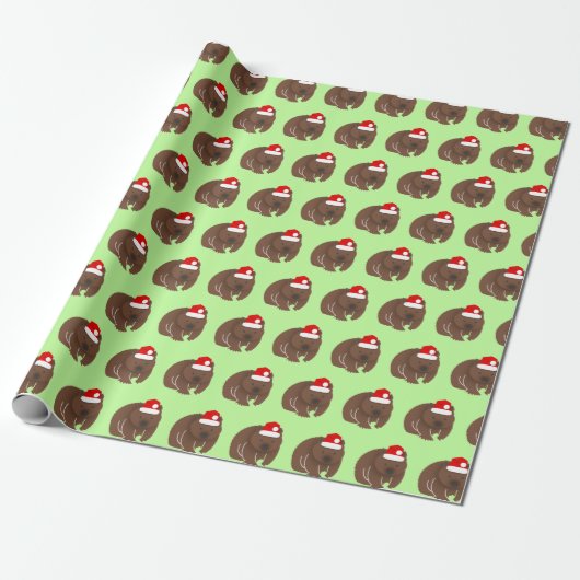 Christmas Wombat Geschenkpapier (Ungerollt)