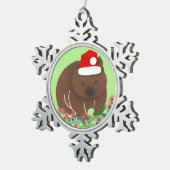 Christmas Wombat Schneeflocken Zinn-Ornament (Rechts)