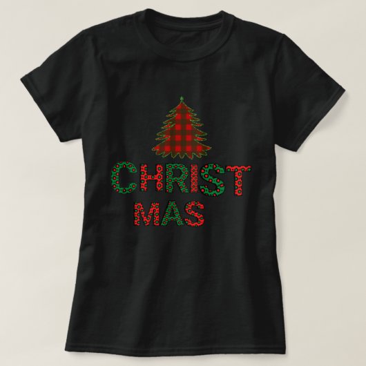 Christmas Women Black T - Shirt (Design vorne)