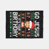 Christmas Women Messy Bun Skull Dead Inside But Jo Fleecedecke (Vorderseite (Horizontal))