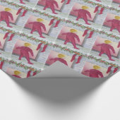 CHRISTMAS WONDER FIREPLACE HAPPY FUN XMAS GESCHENKPAPIER (Ecke)