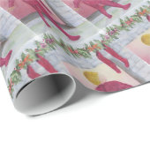 CHRISTMAS WONDER FIREPLACE HAPPY FUN XMAS GESCHENKPAPIER (Rolleneckpunkt)