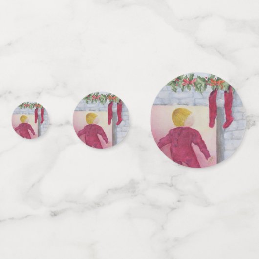 CHRISTMAS WONDER FIREPLACE TABLE KONFETTI (Vorderseiten)