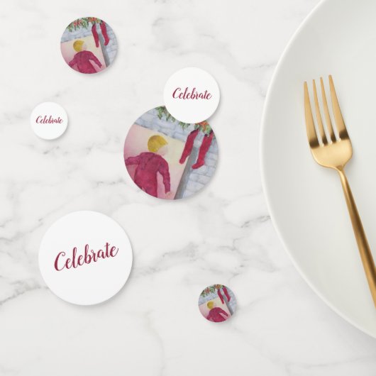 CHRISTMAS WONDER FIREPLACE TABLE KONFETTI (Gruppe)