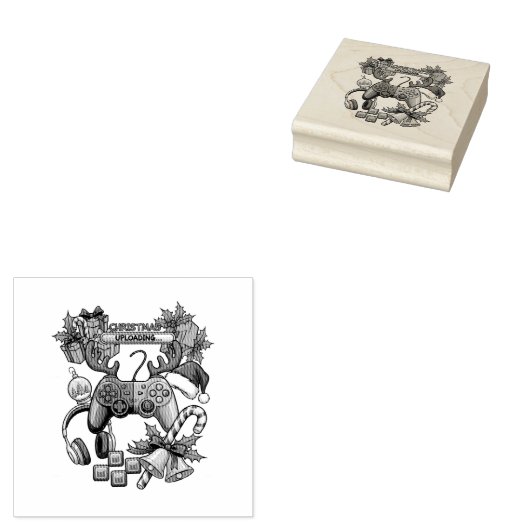 Christmas Wood Art Stamp Gummistempel (Stempel)