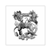 Christmas Wood Art Stamp Gummistempel (Prägung)