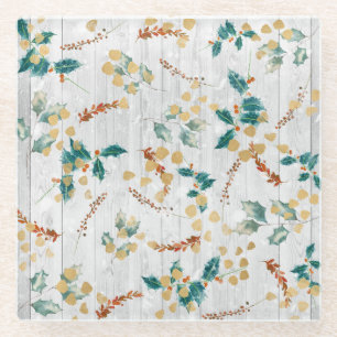 Christmas Wood Glasuntersetzer