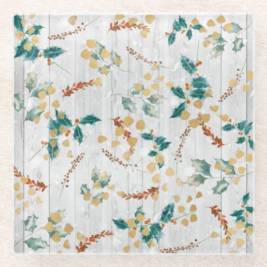 Christmas Wood Glasuntersetzer (Vorderseite)