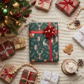 Christmas Woodland Animals Cute Forest Animals Geschenkpapier