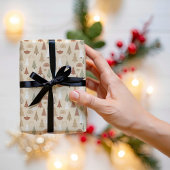 Christmas woodland animals wrapping paper  geschenkpapier set