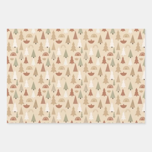 Christmas woodland animals wrapping paper  geschenkpapier set (Vorderseite 2)