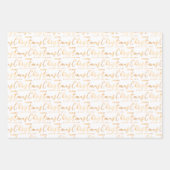Christmas Word Art on Navy Blue, Black and White Geschenkpapier Set (Vorderseite 3)