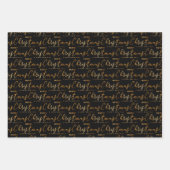 Christmas Word Art on Red, Black and White Geschenkpapier Set (Vorderseite 2)