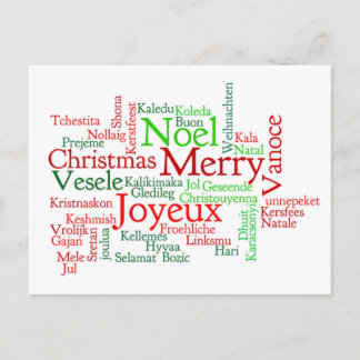 Christmas Word Cloud Feiertagspostkarte