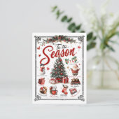 Christmas Word Collage Postkarte (Stehend Vorderseite)