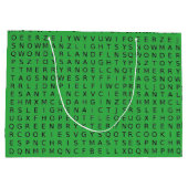 Christmas Word Search Puzzle Gift Bag Große Geschenktüte (Rückseite)