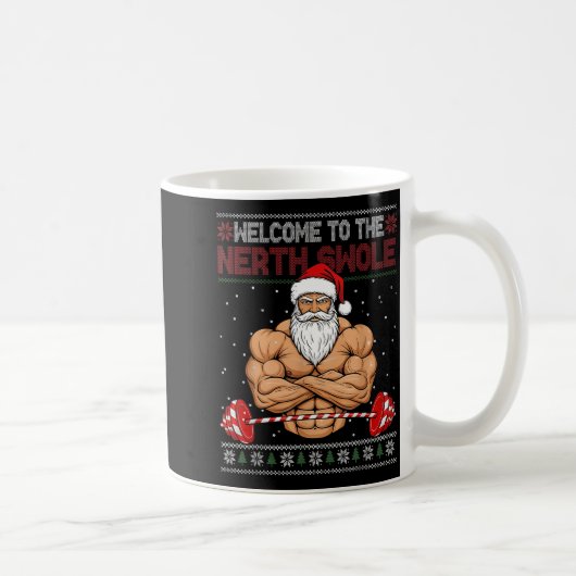 Christmas Workout Welcome To North Swole Xmas Gym Kaffeetasse (Rechts)
