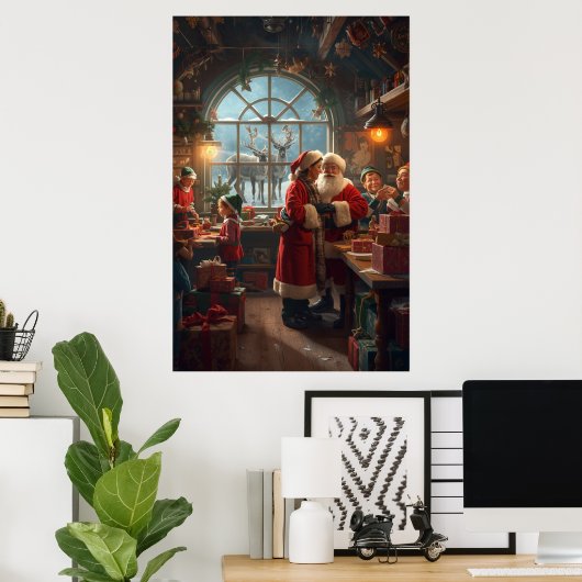Christmas Workshop with Santa and Mrs Claus Poster (Heimbüro)
