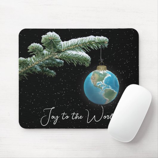 Christmas World Globe Ornament Mousepad (Mit Mouse)