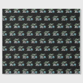 Christmas World Globe Ornament With Stars Geschenkpapier (Flach)