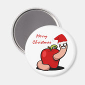 Christmas Worm Magnet (Vorderseite/Rückseite)