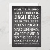 CHRISTMAS WORT FEIERTAGSKARTE (Vorne/Hinten)